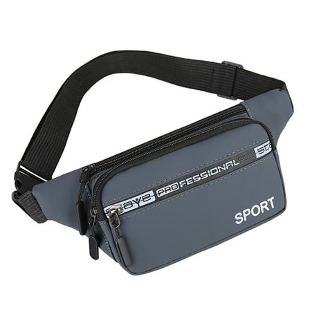 Herr Midjeväska Bröstpaket GRÅ - high quality