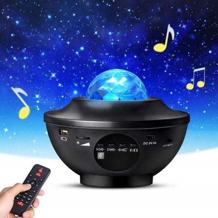 Tähtiprojektor Bluetooth-kaiuttimella - Omaa galaksilampusi monivärisenä.