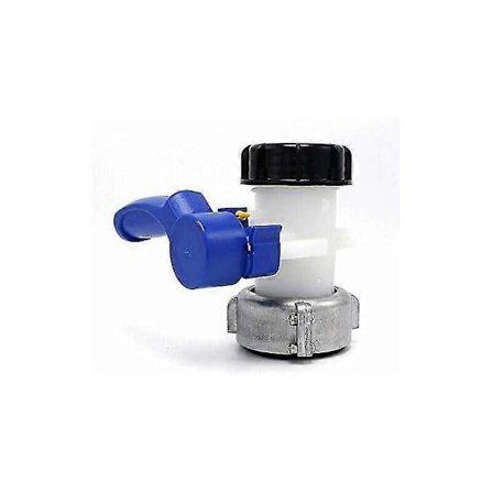 Fjärilsventil med flytande aluminiumring S60x6 för 1000 liters IBC-behållare 75mm