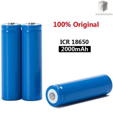 2024 Ny original 18650 3,7 v 2000 mah genopladeligt batteri ICR18650 med spids (ingen PCB) til lommelygtebatterier 18650 LI-Ion