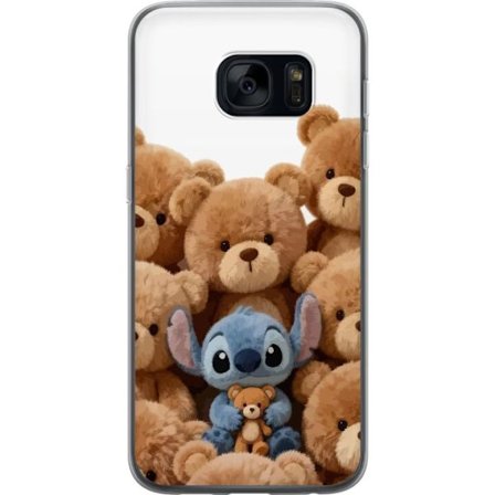 Kompatibel Mobilcover til Samsung Samsung Galaxy S7 Sød og sikker illustration med Stitch omgivet af bamser, der skaber en varm og legende følelse f