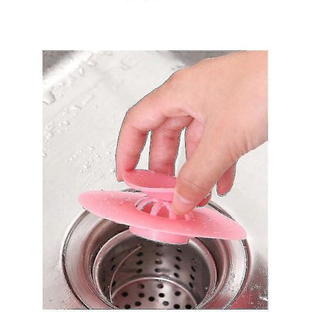 homemiyn Trykktype Filter Vannplugg Gulvslukfilter (11x11x3cm) (rosa)