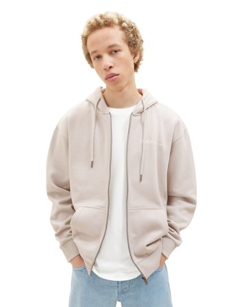 Tom Tailor Zipper Hoodie Jacket - Grey - XXL