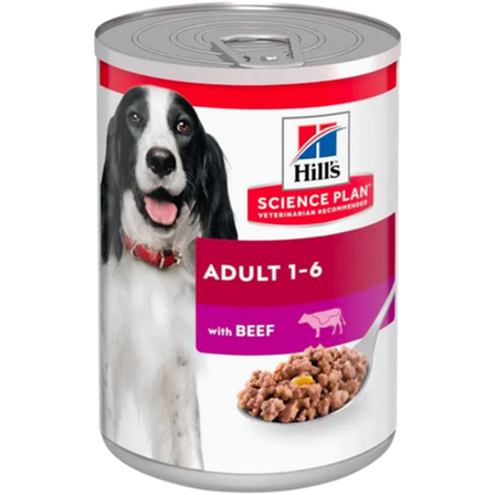 Hills Science Plan - Adult Delicious Beef Canned - Wet Dog Food 370 g x 12 - Hund - Hundefôr & hundemat - Våtfôr & våtmat - ZOO.no
