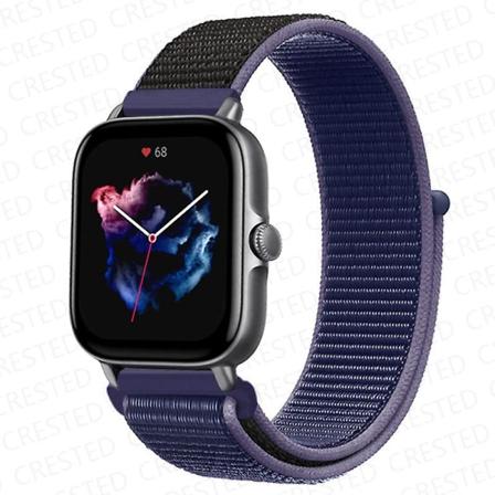 20mm 22mm watch Amazfit Gts/2/2e/4/3/mini Gtr 4/2/3/ pro 47mm Stratos 3 Nylon rannekoru Pulseira Correa Amazfit haarukkahihna midnight blue 43 20mm