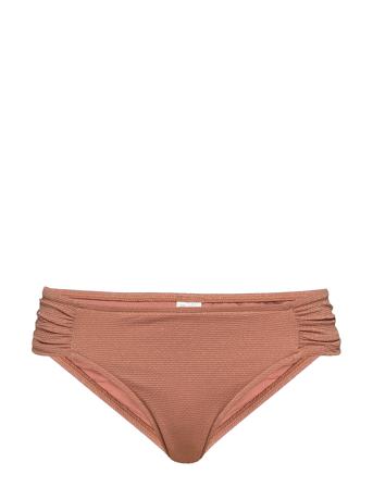Ruched Side Retro Swimwear Bikinis Bikini Bottoms Bikini Briefs Brun Seafolly