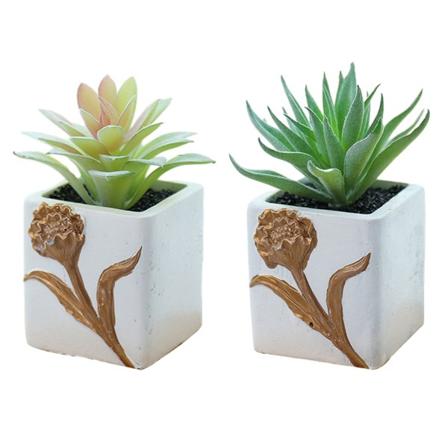 2 kpl keinotekoinen kaktus bonsaipuu vihreä