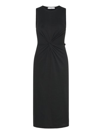 Knotted Cotton Dress Black Mango