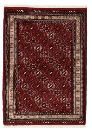 Turkaman Rug Oriental Black/Dark Red (Wool, Persia)