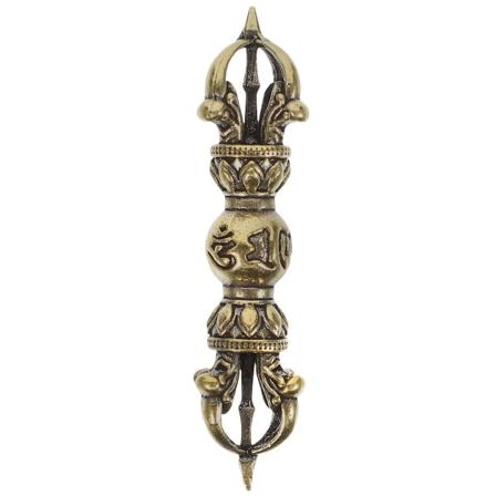 Miniatyr vajra prydnader, små vajra statyer, mässings skrivbords prydnader (1.5X5.5CM, som visas på bilden)