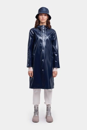 Stockholm Long Opal Raincoat Navy