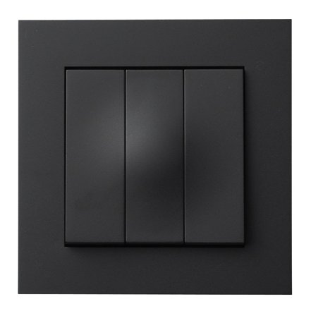 Elko Plus 3x1-Pol Snabb Strømbryter svart, hurtigkobling svart, Strømbrytere & vegguttak