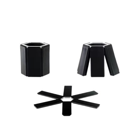 8 st trivetter för varma grytor och stekpannor, hopfällbar design expanderbara trivetter för varma rätter, halkfria kökstrilletter för bord