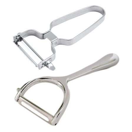 2-pack Grönsaks- och Fruktskalare med 2-i-1 Frukt- och Grönsaksskärarplan, Potatis- och Morotsrivare