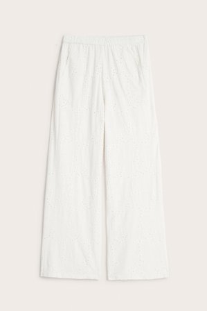 Kappahl | Haftowane spodnie Biały XL | Biały