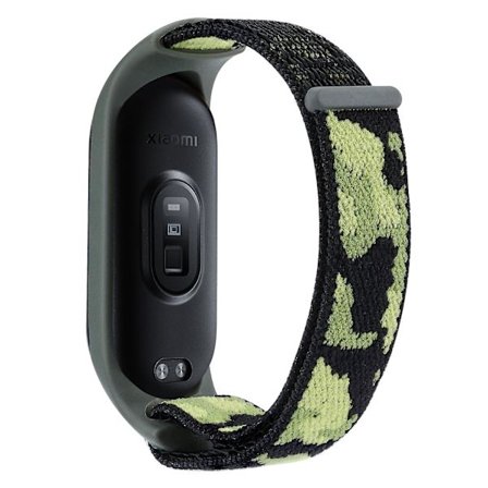 Kamouflage Nylon Justerbart Smart Klockarmband För Xiaomi Mi Band 7 Ersättningsarmband