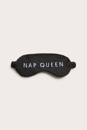 Kappahl | Maska do spania, z haftem | Czarne