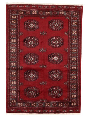 140X197 Alfombra Pakistan Bukara 3Ply Oriental Rojo Oscuro/Negro (Lana, ) Carpetvista
