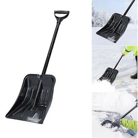 Bærbar sneskovl til bil, multifunktionel aftagelig skovl, praktisk snerydningsværktøj, sort, ny