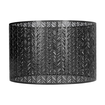Trumlampskärm E27 E14 Clip Gran Bladform Ihålig Metall Dekorativ lampskärm Kåpa för bordsvägg Taklampa Svart