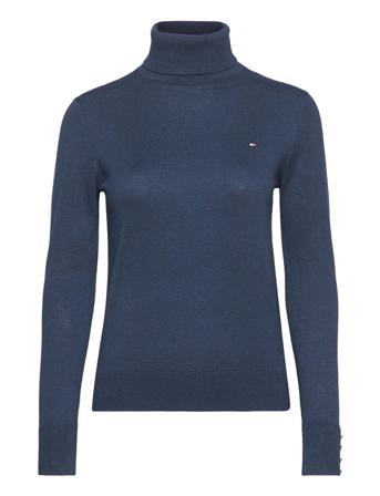 Soft Cotton Roll-Nk Sweater Ls Blue Tommy Hilfiger