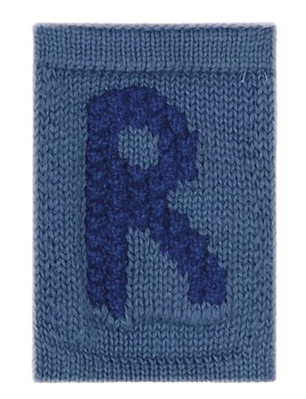 Knitted Letter R, Blue Blue Smallstuff