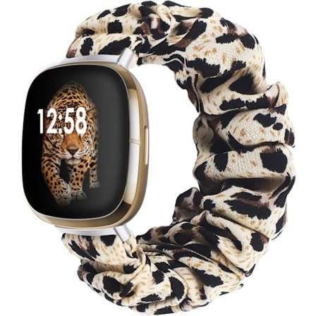 Armband kompatibelt med Fitbit Sense / Versa 3, armband för kvinnor Leopard
