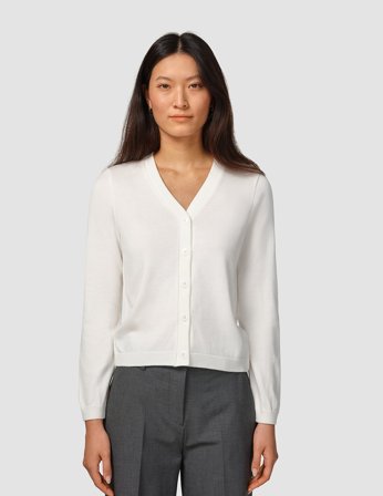 Shaping New Tomorrow - Dame - Fine Knit Cardigan - Off White - Størrelse XS