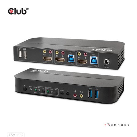 Club 3D Hdmi Kvm Switch For Dual Hdmi