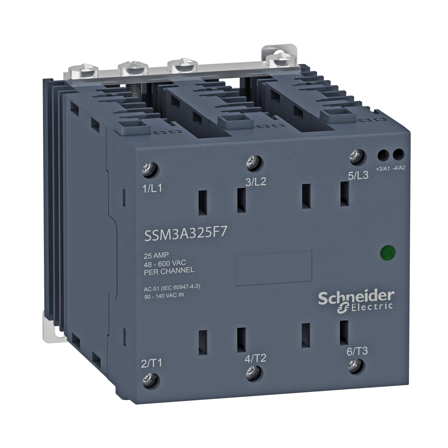Schneider Electric SSM3 Relä 3-fas, 600 V, 25 A, Elfördelning & strömförsörjning