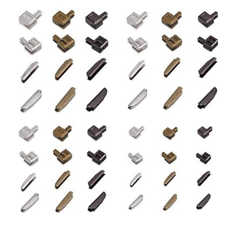 Glidelås Reparasjonssett Innsettingsstift Glidelåser Bunn Glidelåser Stopper Metall Glidelåser Hodeskyvere Holder For Klesreparasjon