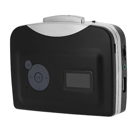 USB Kassettbandspelare Tejp-till-MP3-omvandlare Spara till USB-minne Automatisk Partition Fristående Inspelare med Hörlurar