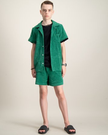 Nikben Terry Shorts Grön Shorts Kille - Kids Brand Store