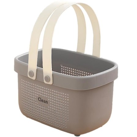 Bærbar dusj caddy tote plast oppbevaringskurv med håndtak badeorganisator