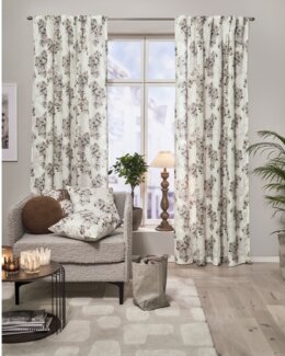 Yhdistelmänauhaverhot painetulla kuviolla Andrea 2/pak Off-white