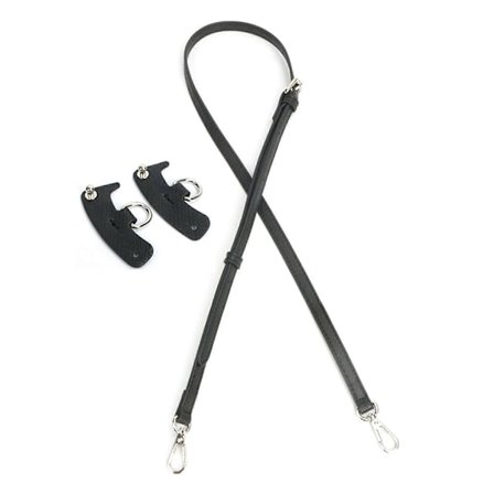 PU-nahkainen vaihto vyö Olkahihna Crossbody-laukun hihna Helppokäyttöinen Säädettävä käsilaukun vaihto hihna Musta Musta Musta