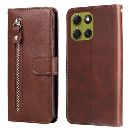 Motorola Moto G86 Power 5G etc. Cover with Zipper Pocket - Brown