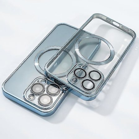 Magsafe Magnetisk Etui Kompatibelt med Iphone 14 Pro Max/14 Pro/14 Plus/14, Klar Silikone Linsebeskytter Cover