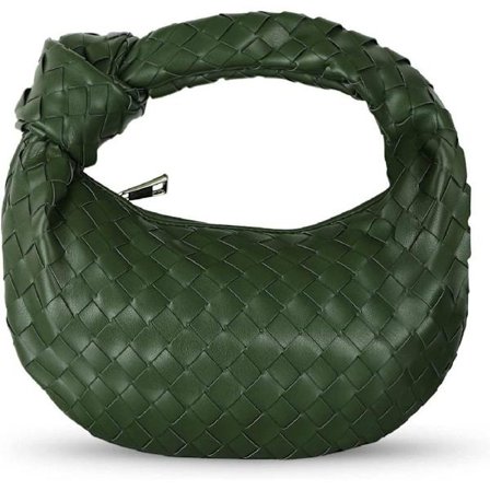 Damhandväska retro vävd axelrem mjuk läderväska mjuk