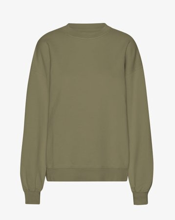 Organic Oversized Crew - Dusty Olive