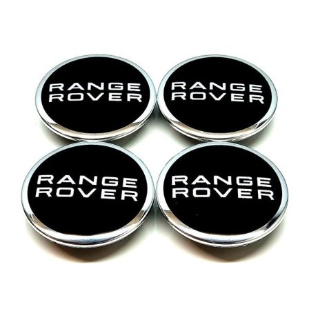 Sort Range Rover Hjulcenterkapsler Navmærke 63mm 4 stk. til Evoque Defender Discovery Sport Vela