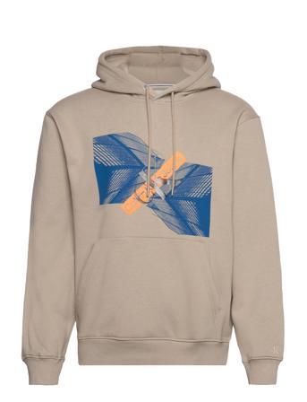 Skyscraper Urban Graphic Hoodie Calvin Klein Jeans Beige
