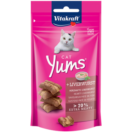 Vitakraft - Cat-Yums med leverpostei 40g - Katt - Kattegodteri & kattegress - Belønningsgodbiter katt - ZOO.no