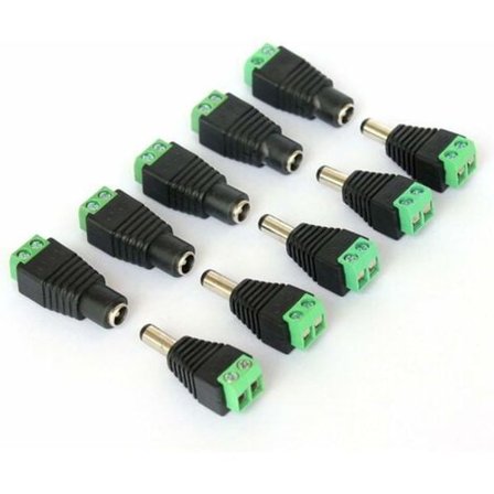 5 par DC-stik DC-udtag 5,5-2,1 mm DC-stik