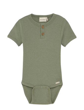 Minymo Body Ss Rib - Khaki green - 68