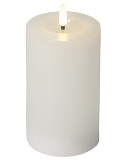 Star Trading Bloklys Flow med timer Hvid - 7,5 x 15 cm