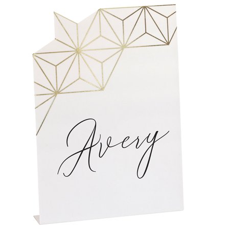 Placeringskort med Guldmönster 6-pack