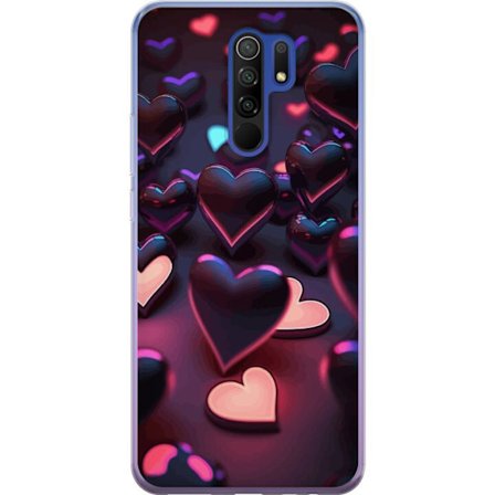 Kompatibelt Mobildeksel til Xiaomi Xiaomi Redmi 9 Midnattshjerter