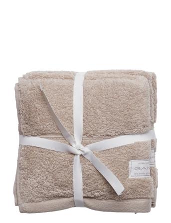Premium Towel 30X30 4-Pack Home Textiles Bathroom Textiles Towels & Bath Towels Face Towels Beige GANT*Betinget Tilbud