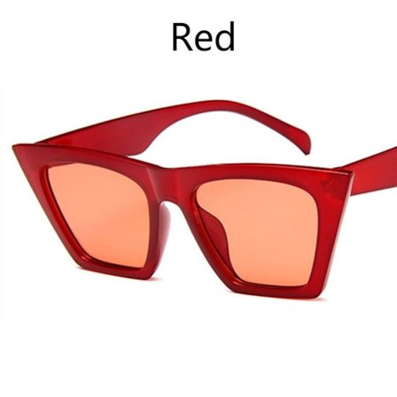 Dam Nya Cat Eye Solglasögon Unisex Retro Fyrkantig Ram Oversized Glasögon UV401 Chroma Glasögon Reseglasögon